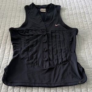 Nike Women's Black Button-Front Blouse